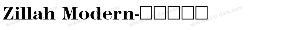 Zillah Modern字体转换